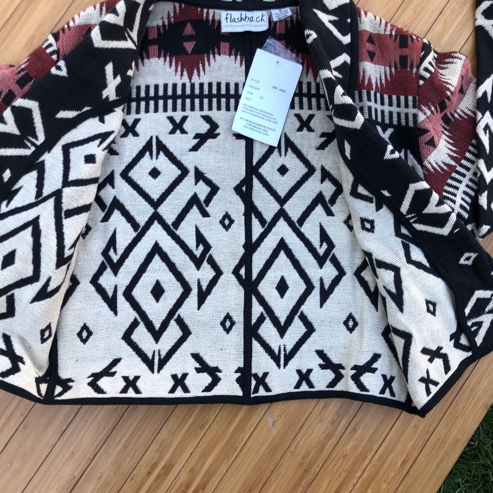 Flashback Cropped Ethnic Patterned Jacket - image 4